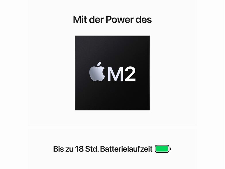 Apple MacBook Air Ret. 15", M2 8C CPU, 8 GB RAM, 256 GB SSD, 70W, mitternacht